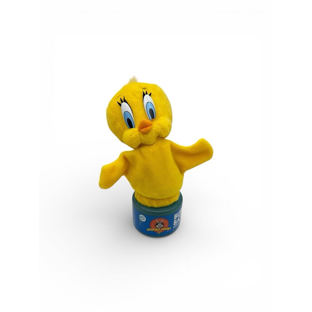 1997 Looney Tunes Tweety Bird Bubble Bath Bottle Plush Hand Puppet New RARE